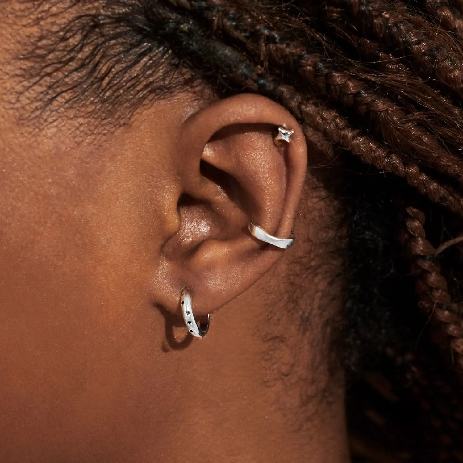 Piles de Style Ensemble de Boucles d'Oreilles en Argent Plaqué avec Pierres 7826 Joma Jewellery