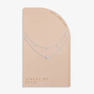 Piles de Style Lune Argentée Collier 45cm 40cm   5cm 6338 Joma Jewellery