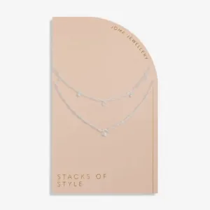 Piles de Style Collier Argenté Forme Organique 45cm 40cm   5cm 6344 Joma Jewellery
