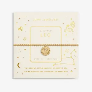 Bracelet extensible en or plaqué Petit Lion Signe Astrologique 17,5 cm 6795 Joma Jewellery