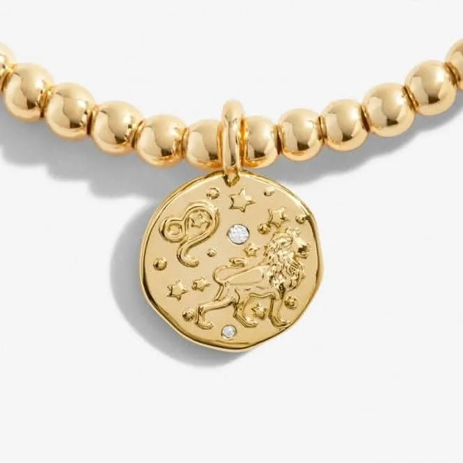 Bracelet extensible en or plaqué Petit Lion Signe Astrologique 17,5 cm 6795 Joma Jewellery