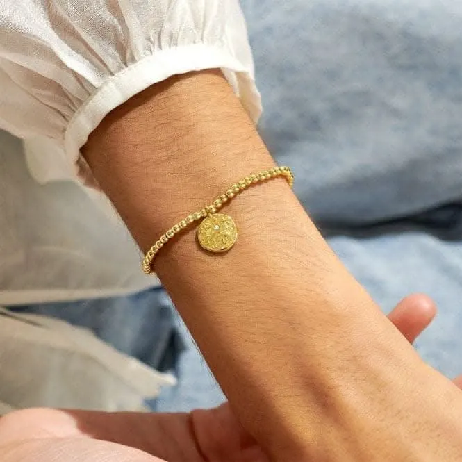 Bracelet extensible en or plaqué Petit Lion Signe Astrologique 17,5 cm 6795 Joma Jewellery