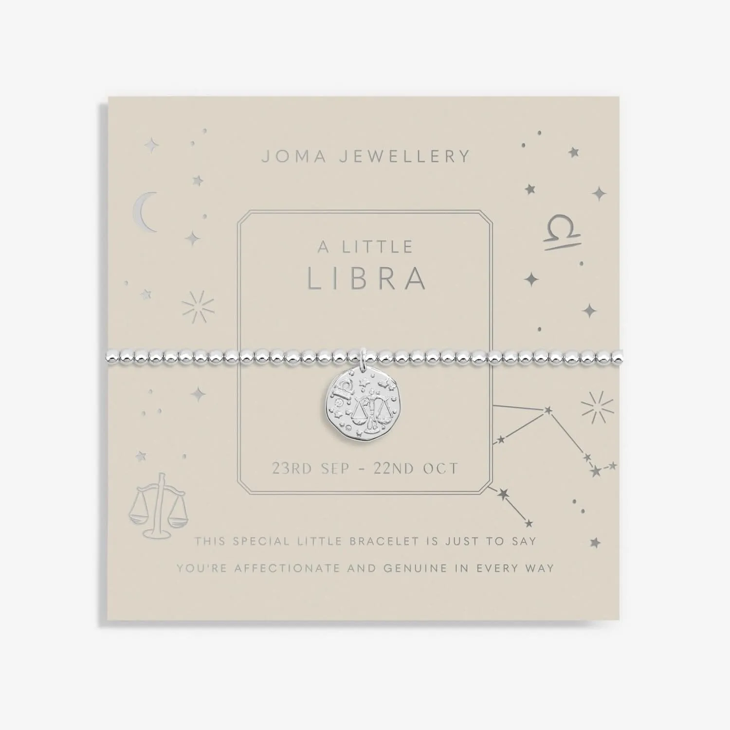 Bracelet en argent plaqué Petit Signe du Zodiaque Balance 7438 Joma Jewellery