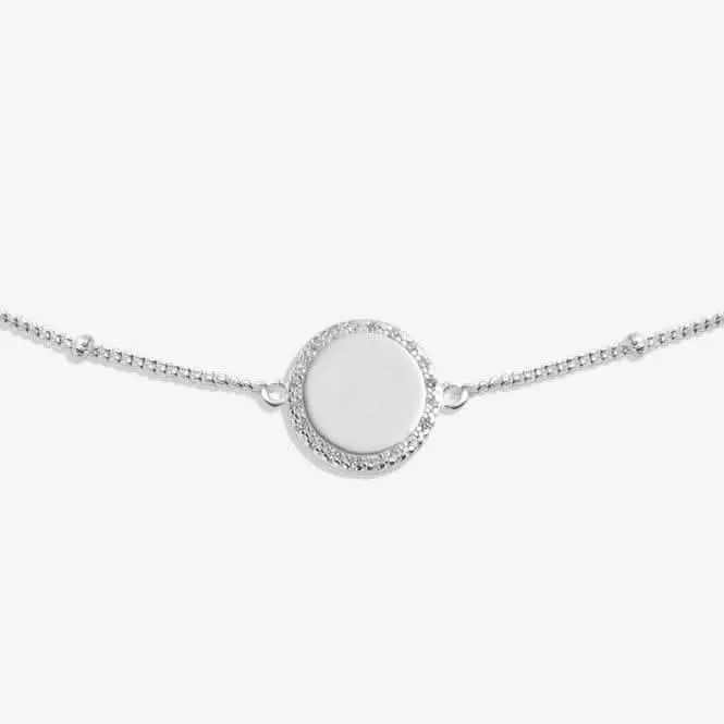 Bracelet en argent sterling avec disque pour 21e anniversaire pavé de 16cm   3cm JJS0010 Joma Jewellery