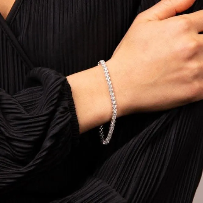Bracelet en argent sterling avec zirconium cubique transparent B5475 - Diamonfire Jewellery