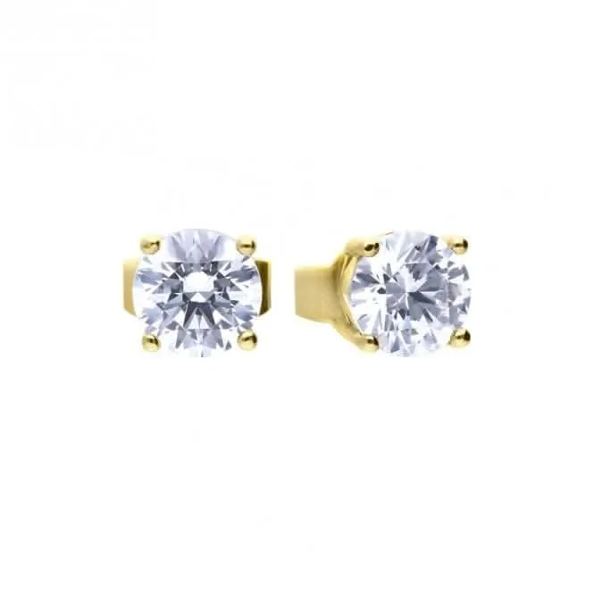 Boucles d'oreilles en argent sterling avec zirconium cubique transparent E6400 - Diamonfire Jewellery