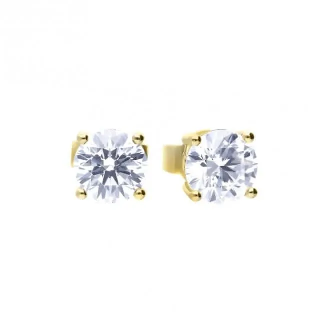 Boucles d'oreilles en argent sterling avec zirconium cubique transparent E6401 - Diamonfire Jewellery