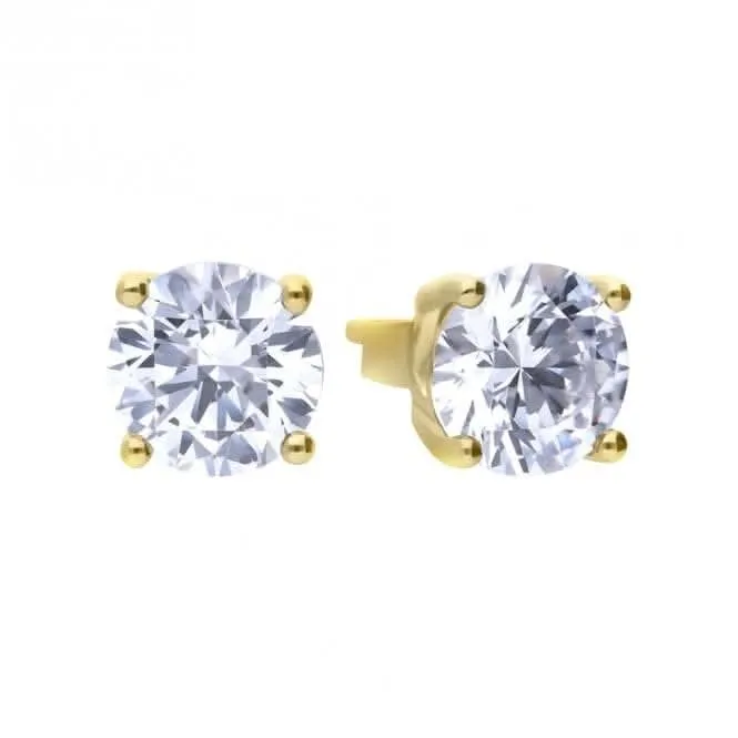 Boucles d'oreilles en argent sterling avec zirconium cubique transparent E6403 - Diamonfire Jewellery