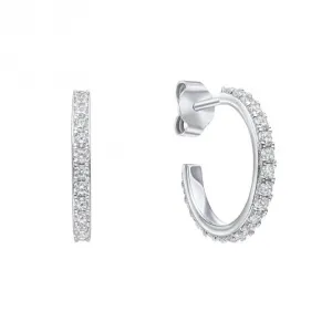 Boucles d'oreilles en argent sterling avec zirconium cubique transparent E6406 - Diamonfire Jewellery