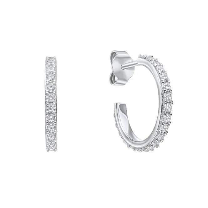 Boucles d'oreilles en argent sterling avec zirconium cubique transparent E6406 - Diamonfire Jewellery