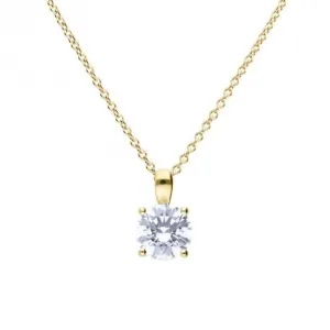 Pendentif en argent sterling avec zirconium cubique transparent P5396 - Bijoux Diamonfire