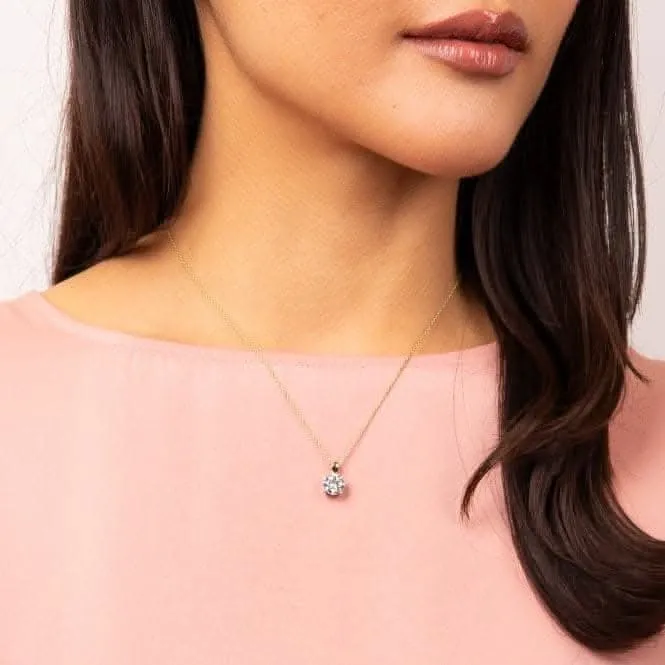 Pendentif en argent sterling avec zirconium cubique transparent P5396 - Bijoux Diamonfire