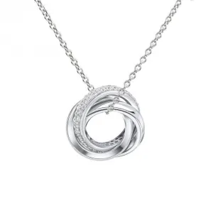 Pendentif en Argent Sterling avec Zirconium Cubique Transparent P5399 - Diamonfire Jewellery