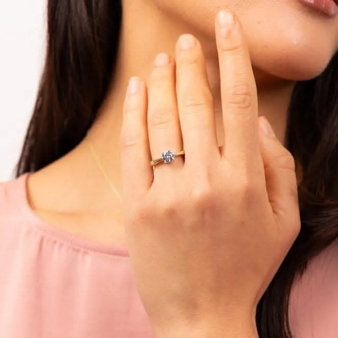 Bague en argent sterling avec zirconium cubique transparent R3867 - Diamonfire Jewellery