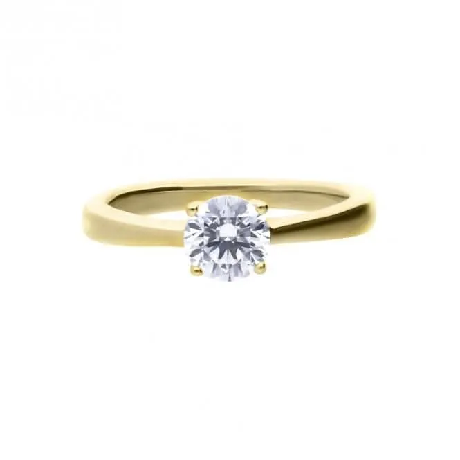 Bague en argent sterling avec zirconium cubique transparent R3867 - Diamonfire Jewellery