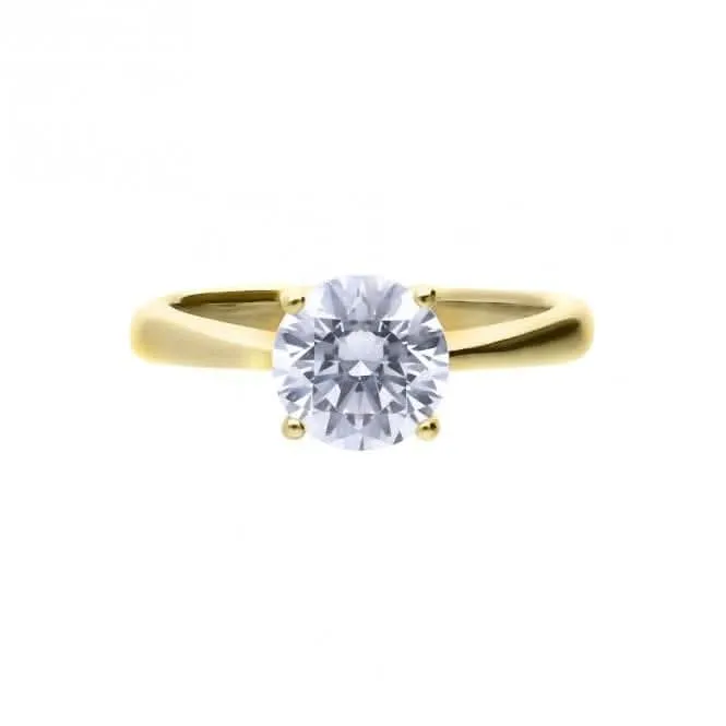 Bague en argent sterling avec zirconium cubique transparent R3868 - Diamonfire Jewellery