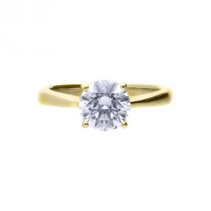 Bague en argent sterling avec zirconium cubique transparent R3868 - Diamonfire Jewellery
