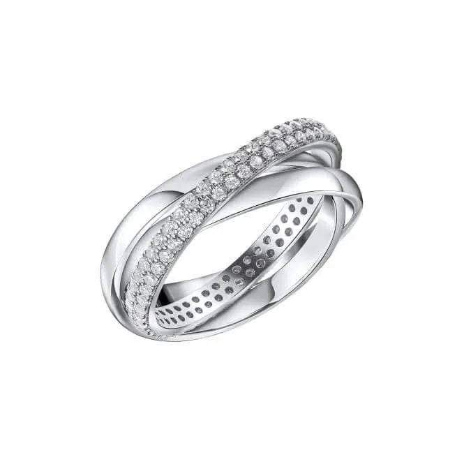 Bague en argent sterling avec zirconium cubique transparent R3874 - Diamonfire Jewellery