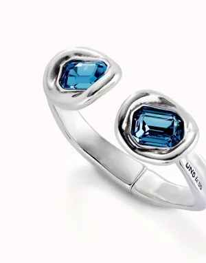 Bracelet en Cristal Bleu Facetté Plaqué Argent Sterling PUL2453AZOMTL Unode50 Bijoux et Accessoires