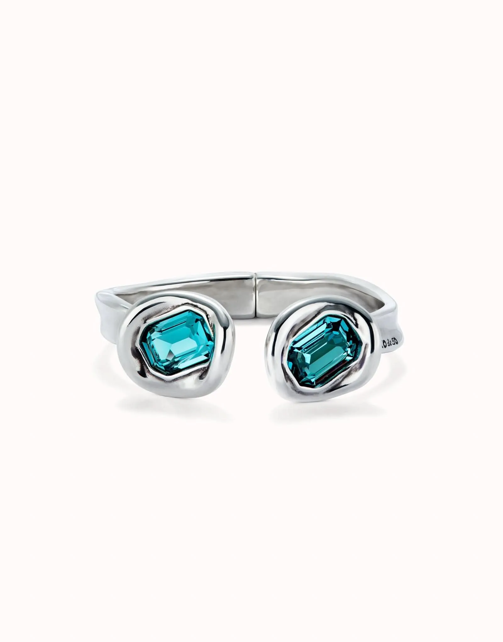 Bracelet en Cristal Bleu Facetté Plaqué Argent Sterling PUL2453AZUMTL Unode50 Bijoux et Accessoires