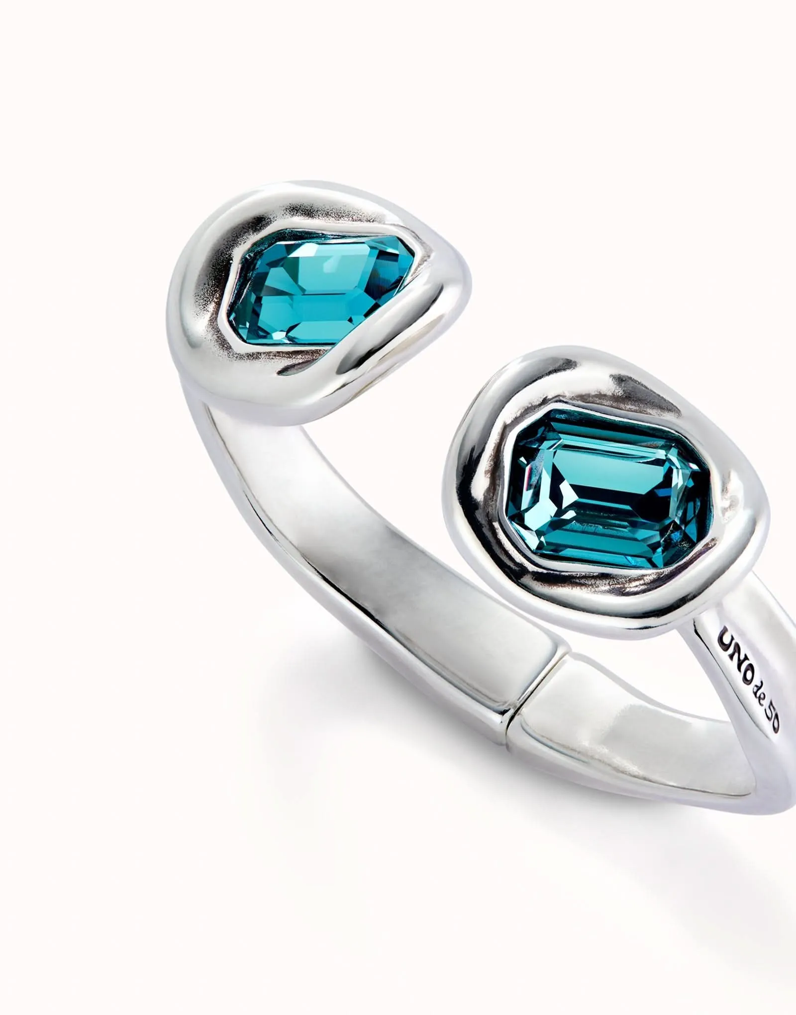 Bracelet en Cristal Bleu Facetté Plaqué Argent Sterling PUL2453AZUMTL Unode50 Bijoux et Accessoires