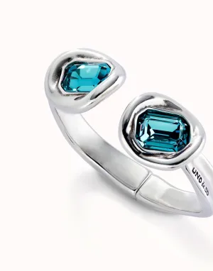 Bracelet en Cristal Bleu Facetté Plaqué Argent Sterling PUL2453AZUMTL Unode50 Bijoux et Accessoires