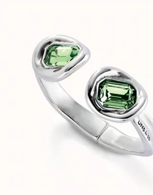 Bracelet en Cristal Facetté Vert Plaqué Argent Sterling PUL2453VRCMTL Unode50 Bijoux et Accessoires