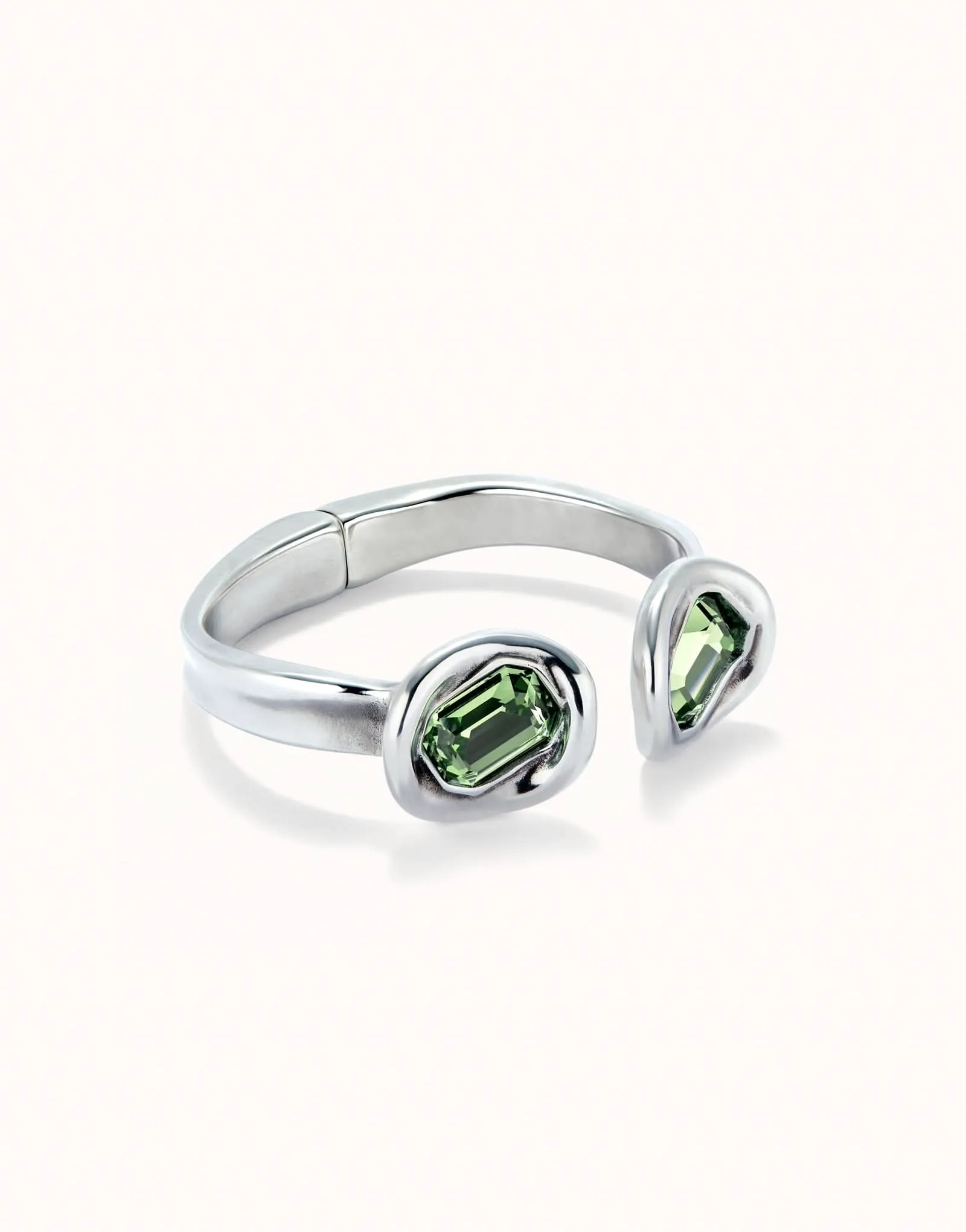 Bracelet en Cristal Facetté Vert Plaqué Argent Sterling PUL2453VRCMTL Unode50 Bijoux et Accessoires