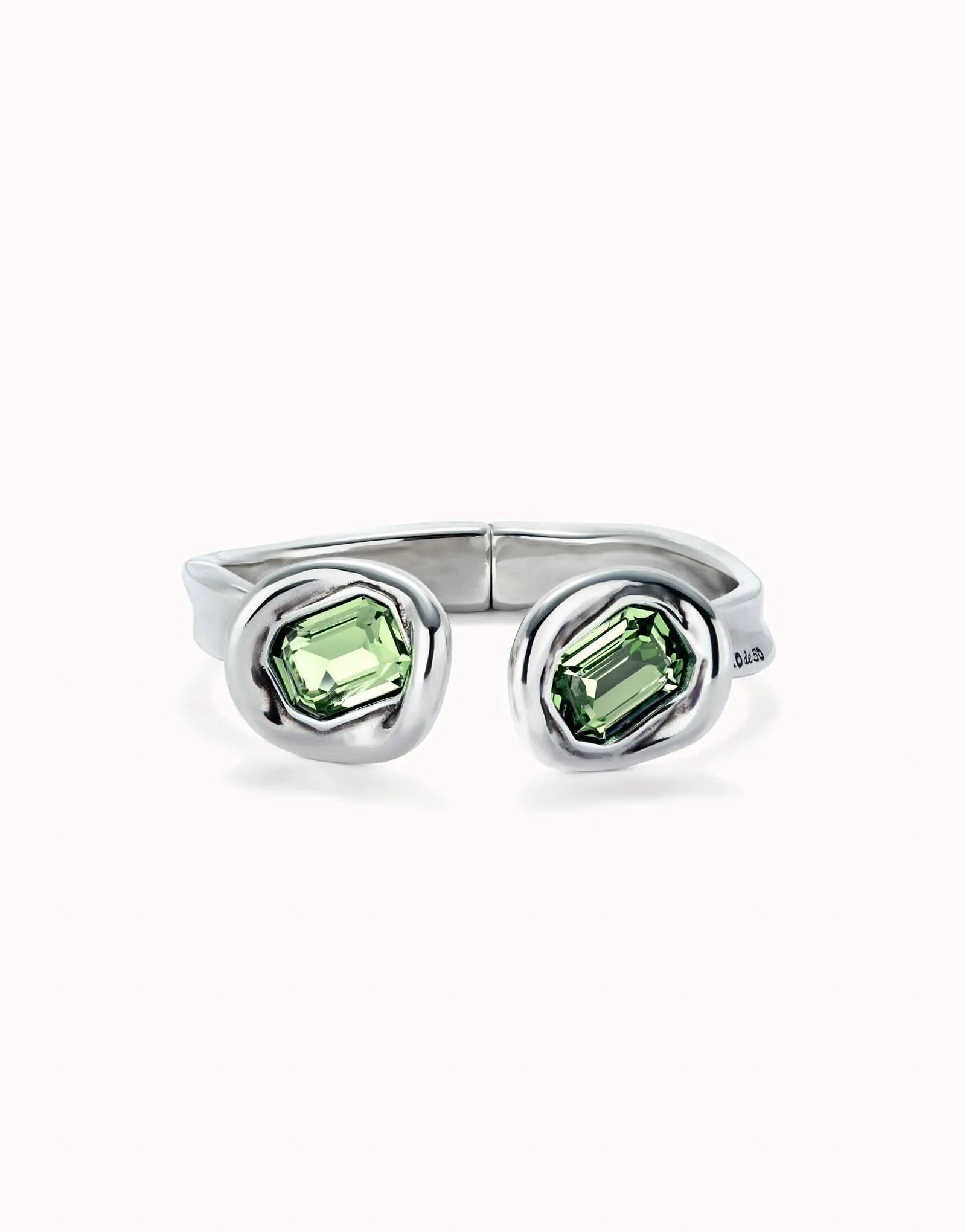 Bracelet en Cristal Facetté Vert Plaqué Argent Sterling PUL2453VRCMTL Unode50 Bijoux et Accessoires