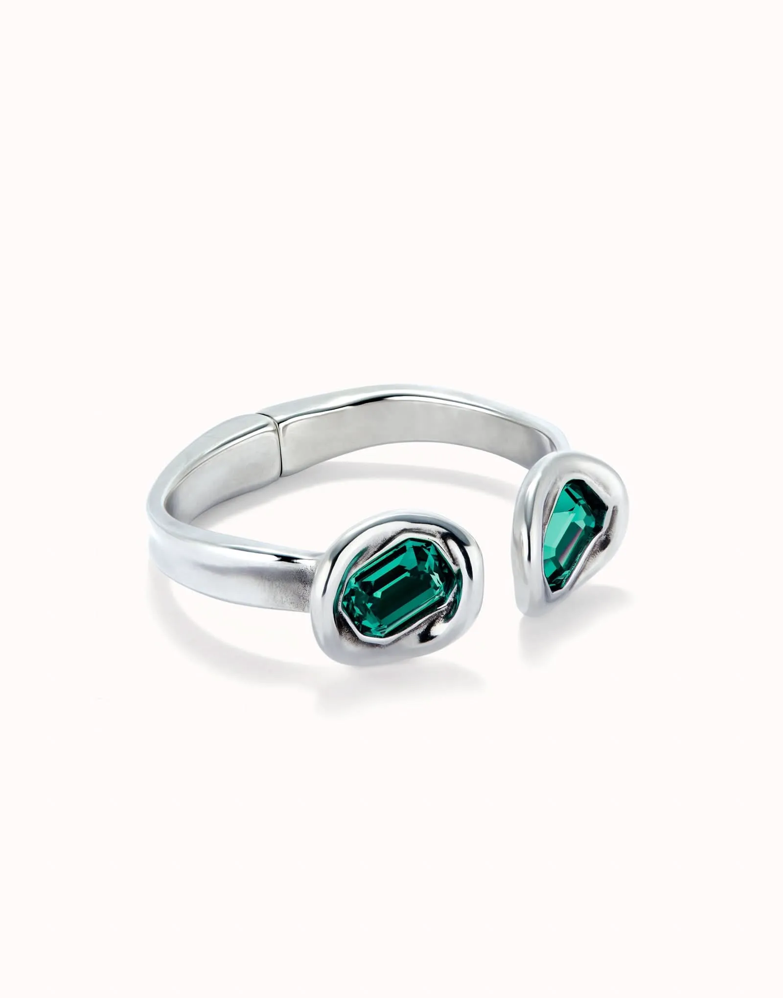Bracelet en cristal vert facetté plaqué argent sterling PUL2453VRDMTL Unode50 Bijoux et accessoires