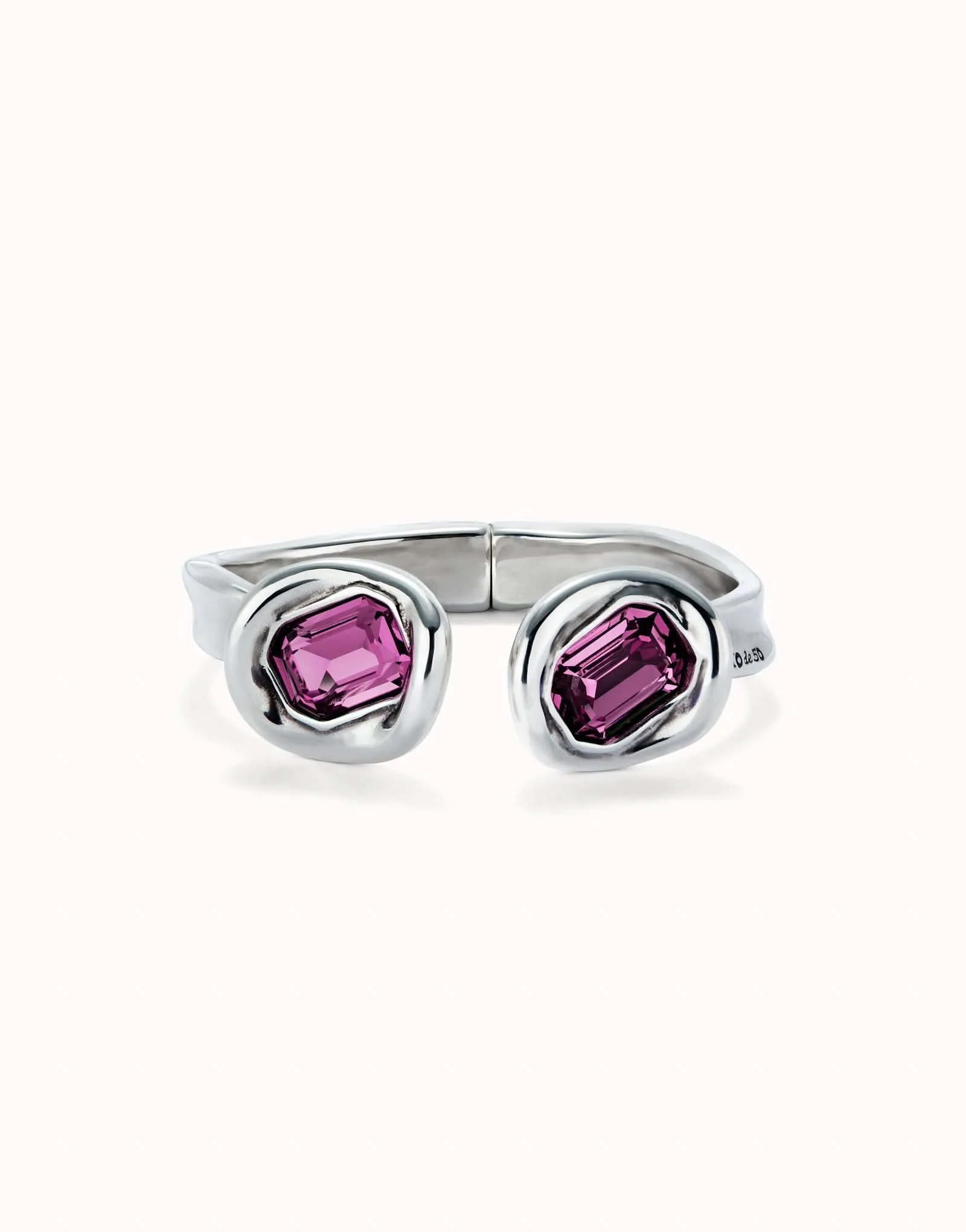 Bracelet en Cristal Facetté Rose Plaqué Argent Sterling PUL2453RSAMTL Unode50 Bijoux et Accessoires