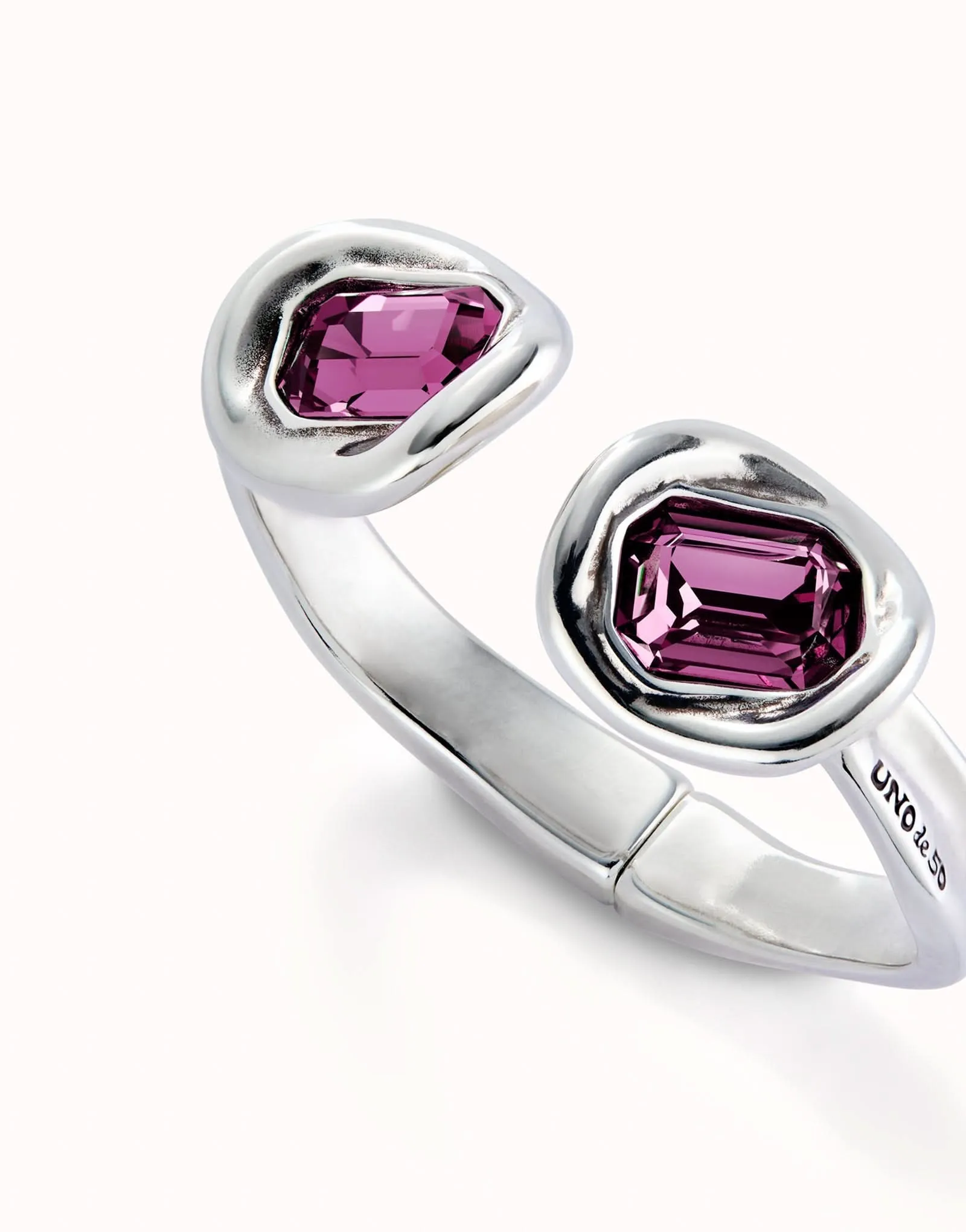 Bracelet en Cristal Facetté Rose Plaqué Argent Sterling PUL2453RSAMTL Unode50 Bijoux et Accessoires