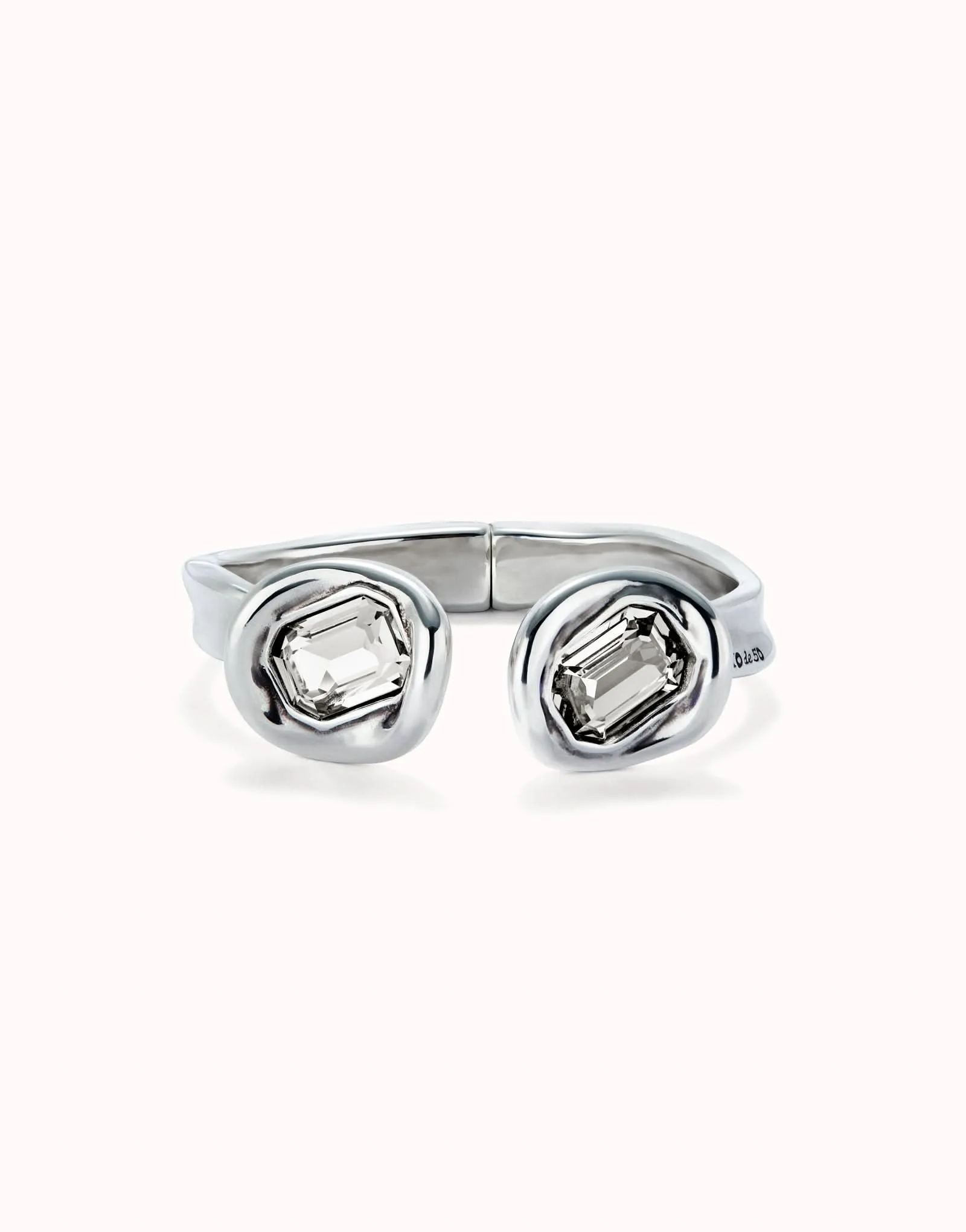 Bracelet en Cristal Facetté Blanc Plaqué Argent Sterling PUL2453BLNMTL Unode50 Bijoux et Accessoires