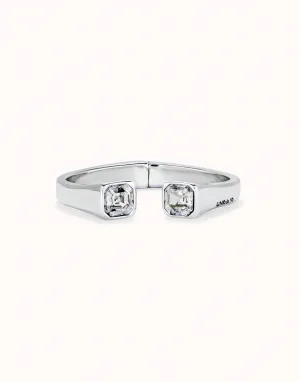 Bracelet en Cristal Facetté Blanc Plaqué Argent Sterling PUL2485BLNMTL Unode50 Bijoux et Accessoires