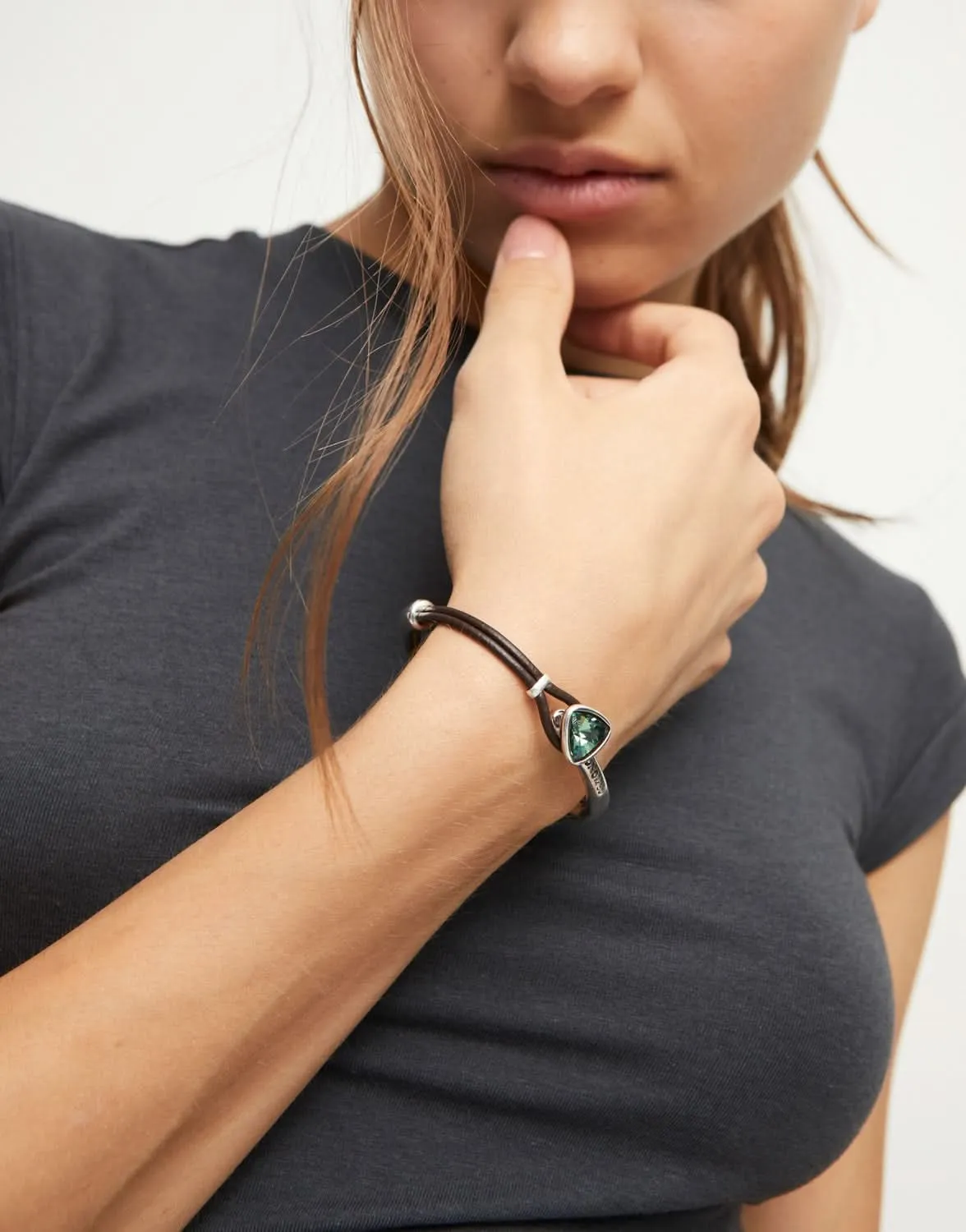 Bracelet en Argent Sterling Plaqué Vert Caméléon PUL2509VRDMTL0 Unode50 Bijoux et Accessoires