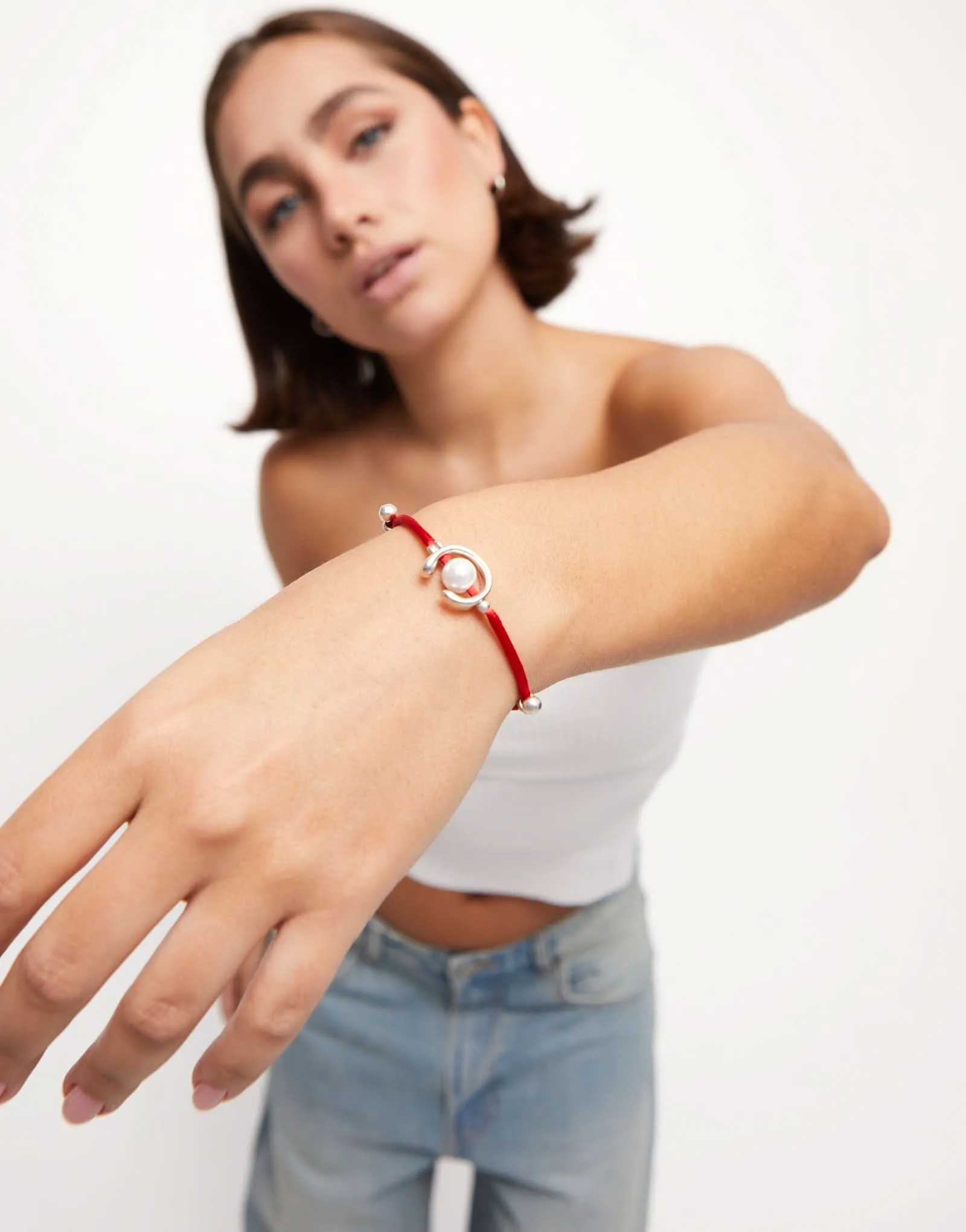Bracelet Rouge en Argent Sterling Plaqué Ser Diferente PUL2505ROJMTL0M Bijoux et Accessoires Unode50