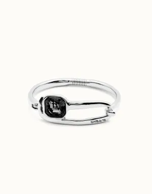 Bracelet Bangle Noir Expresiva en Argent Sterling Plaqué PUL2512NGRMTL0 Unode50 Bijoux et Accessoires
