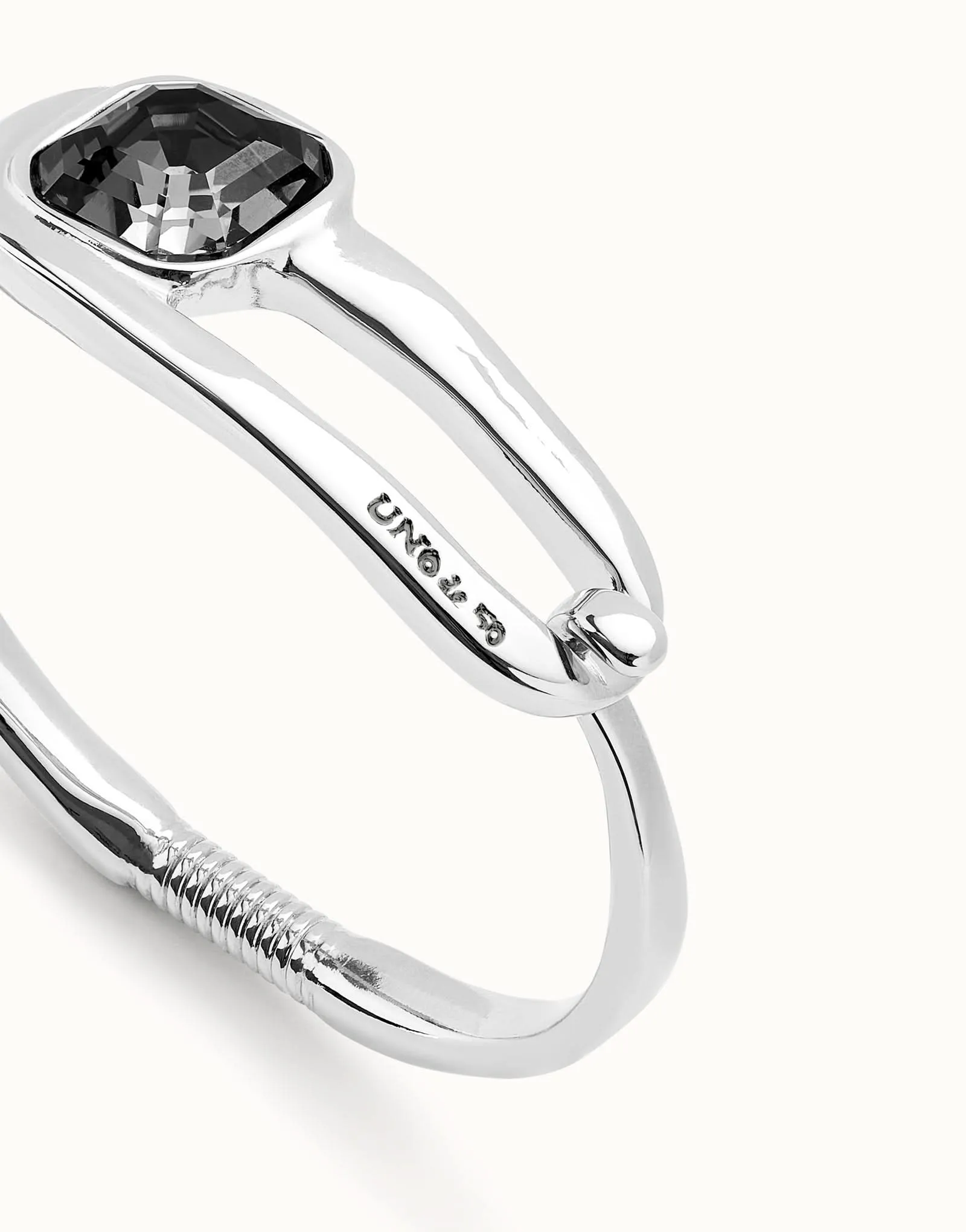 Bracelet Bangle Noir Expresiva en Argent Sterling Plaqué PUL2512NGRMTL0 Unode50 Bijoux et Accessoires