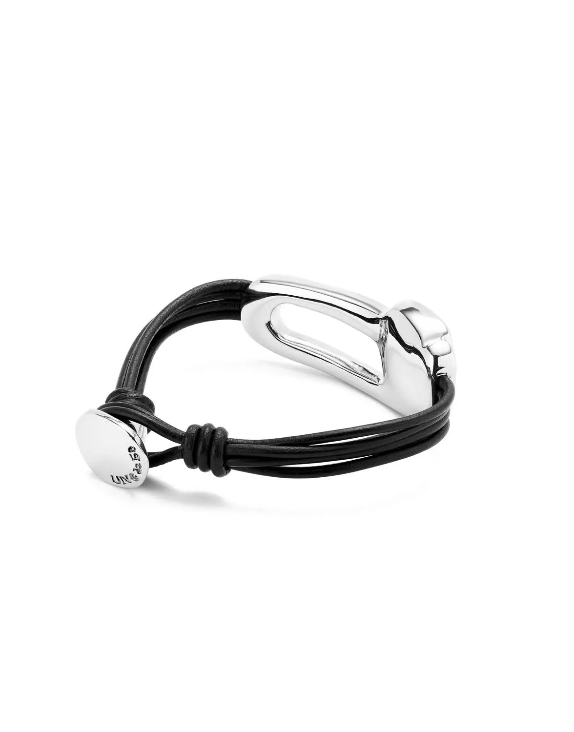 Bracelet Noir Exprimant la Sérénité en Argent Sterling Plaqué PUL2513NGRMTL0 Unode50 Bijoux et Accessoires