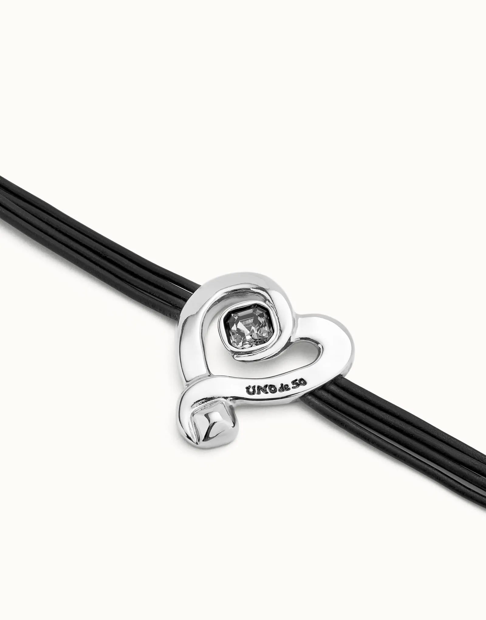 Bracelet Noir Exprès en Argent Sterling Plaqué PUL2542NGRMTL0 Unode50 Bijoux et Accessoires