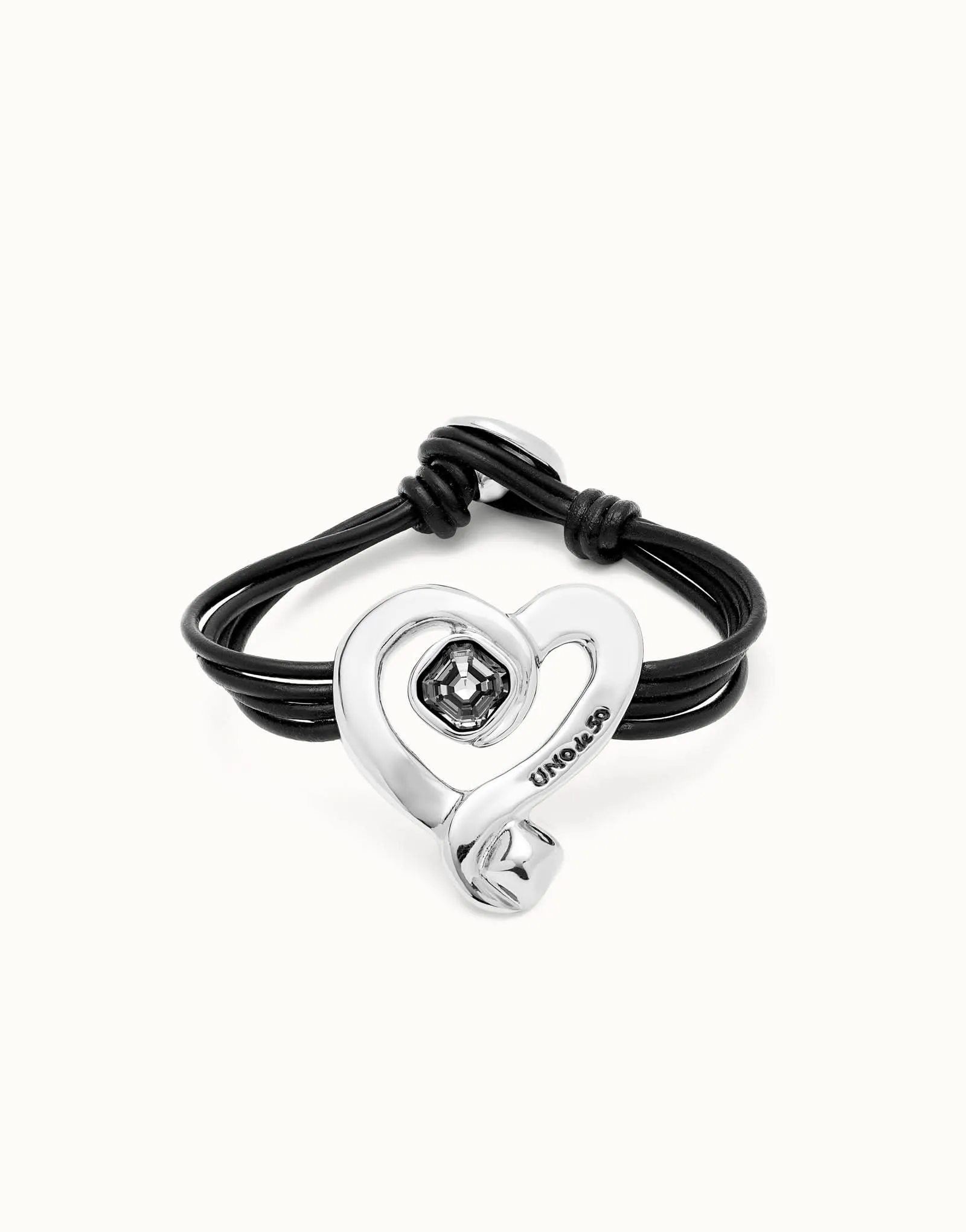 Bracelet Noir Exprès en Argent Sterling Plaqué PUL2542NGRMTL0 Unode50 Bijoux et Accessoires