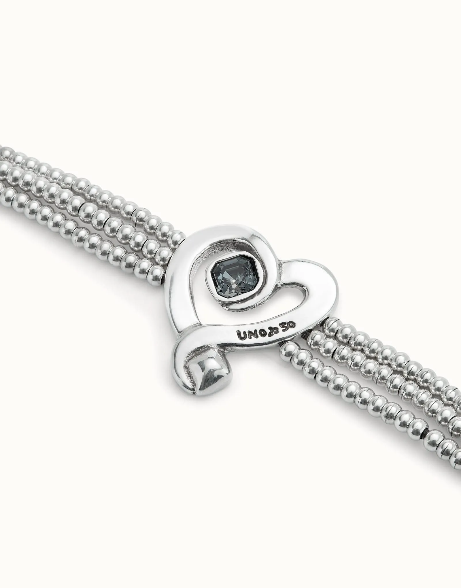 Bracelet Noir Ser Expresiva en Argent Sterling Plaqué PUL2543NGRMTL0 Unode50 Bijoux et Accessoires