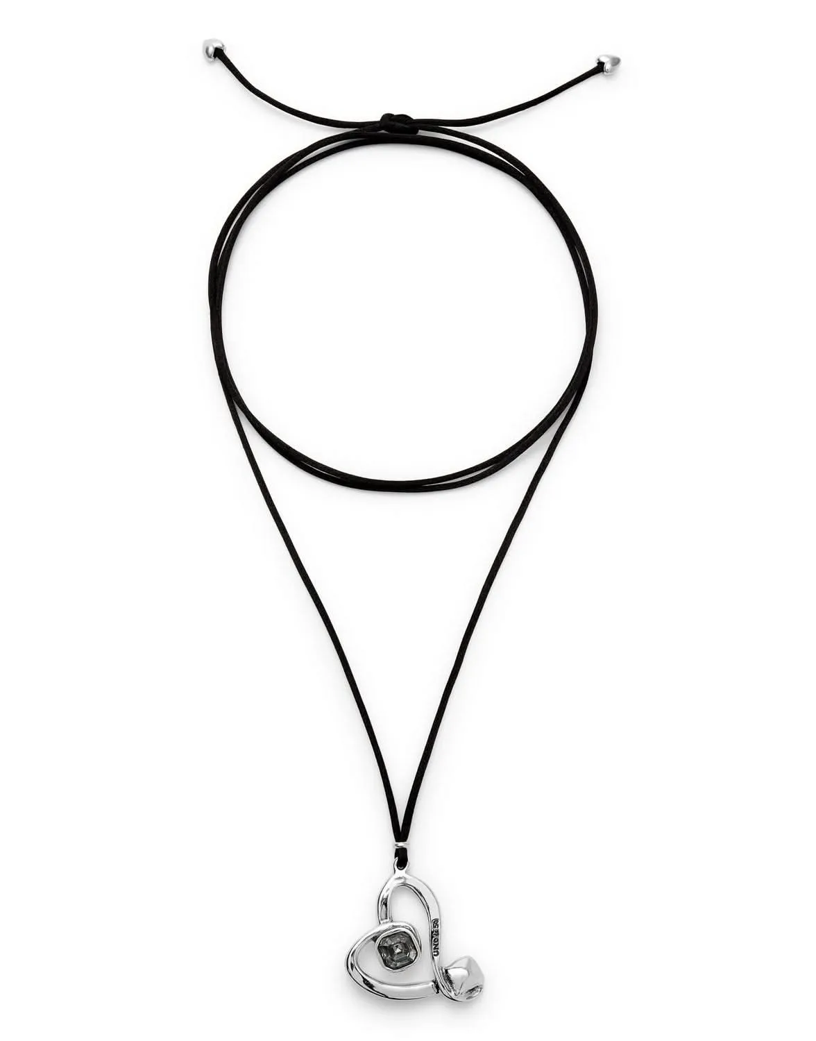 Collier Noir Ser Expresiva en Argent Plaqué Sterling COL2012NGRMTL0U Unode50 Bijoux et Accessoires