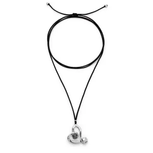 Collier Noir Ser Expresiva en Argent Plaqué Sterling COL2012NGRMTL0U Unode50 Bijoux et Accessoires