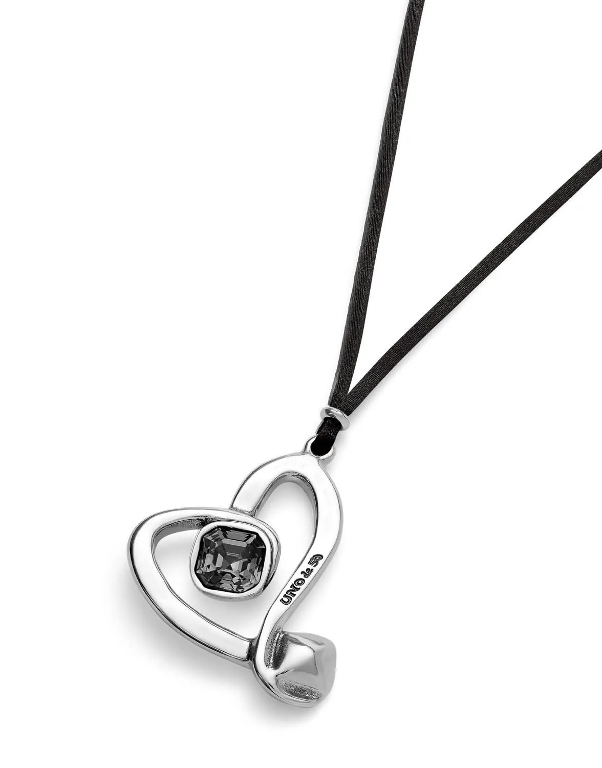 Collier Noir Ser Expresiva en Argent Plaqué Sterling COL2012NGRMTL0U Unode50 Bijoux et Accessoires