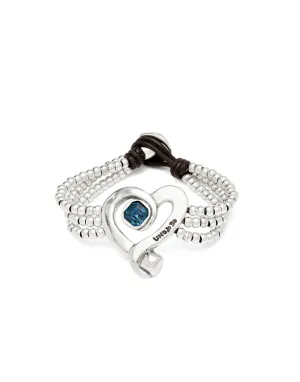Bracelet Ser Expresiva Bleu en Argent Sterling Plaqué PUL2543AZOMTL0 Unode50 Bijoux et Accessoires