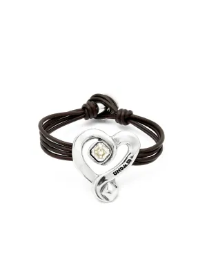 Bracelet Blanc Serti Exprès en Argent Sterling Plaqué PUL2542CRSMTL0 Unode50 Bijoux et Accessoires