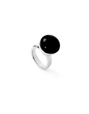 Bague Fascinante Noire en Argent Sterling Plaqué ANI0845NGRMTL Unode50 Bijoux et Accessoires