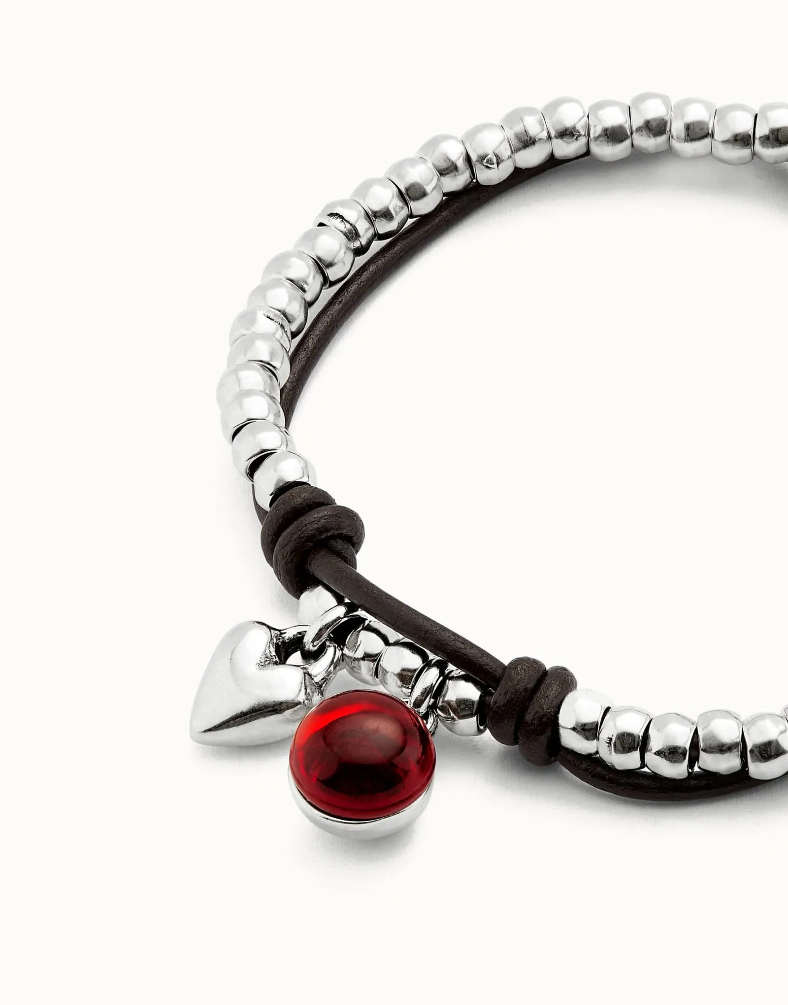 Bracelet Rouge Fascinant en Argent Plaqué Sterling PUL2527ROJMTL0 Unode50 Bijoux et Accessoires