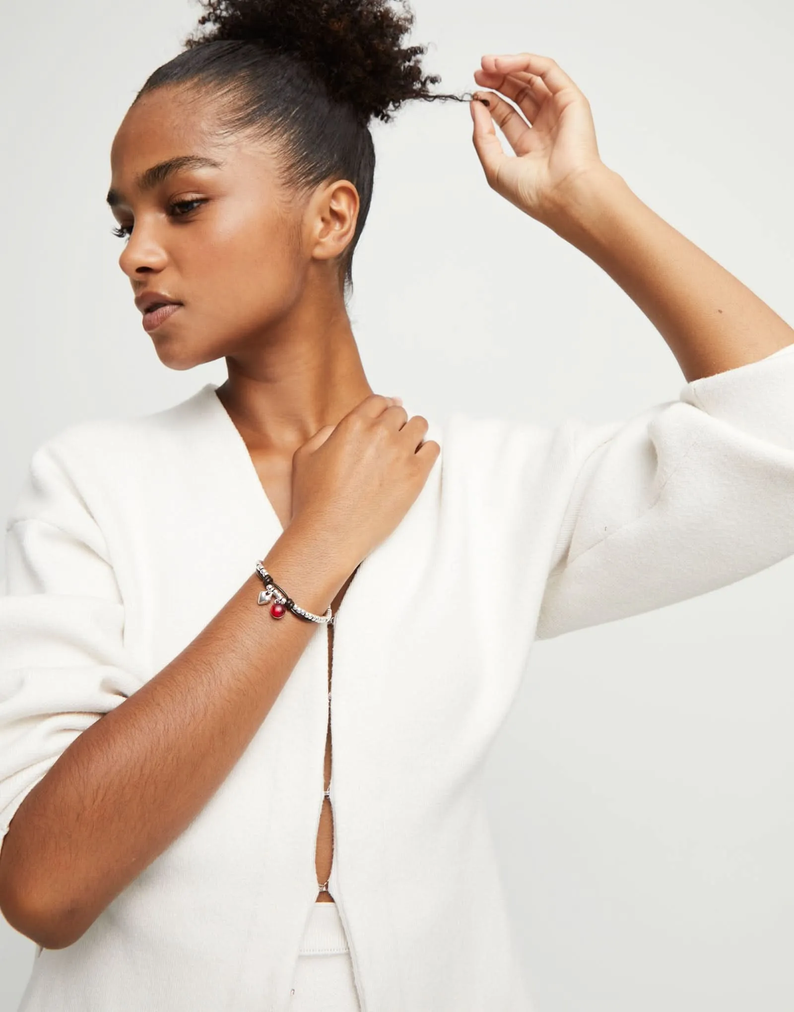 Bracelet Rouge Fascinant en Argent Plaqué Sterling PUL2527ROJMTL0 Unode50 Bijoux et Accessoires